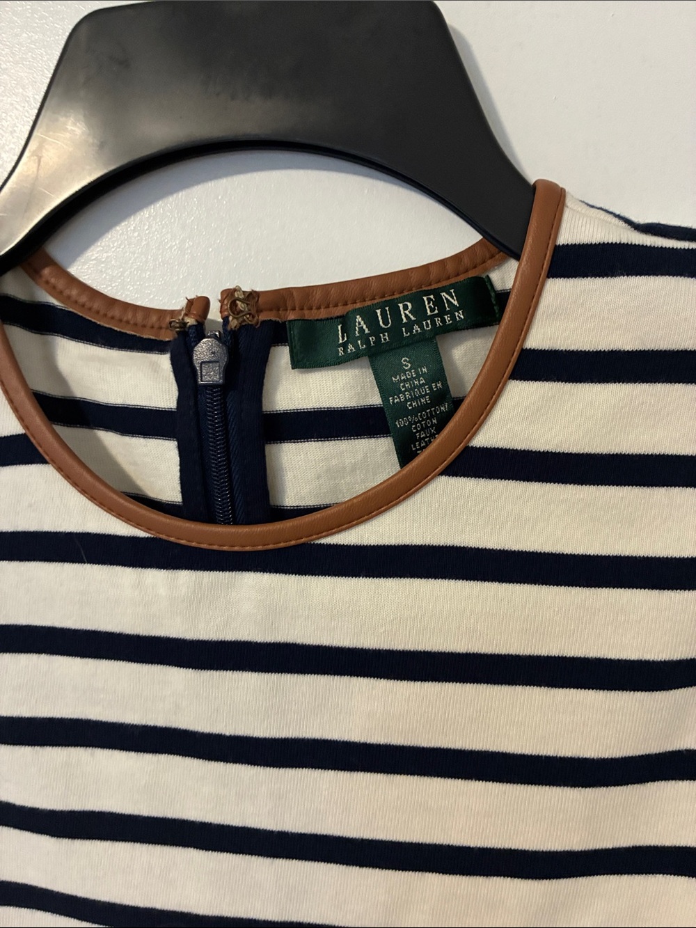 🇺🇸 BOGO 🇺🇸 Lauren Ralph Lauren Drop Waist Navy and White Striped Dress - Picture 5 of 9